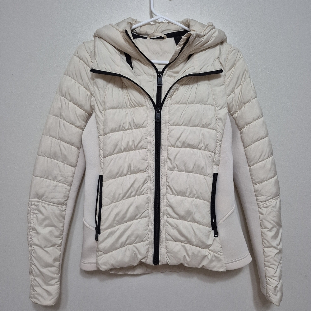 Bernardo Performance Women’s EcoPlume Cream Quilted Puffer Jacket – Size Small - Picture 2 of 9
